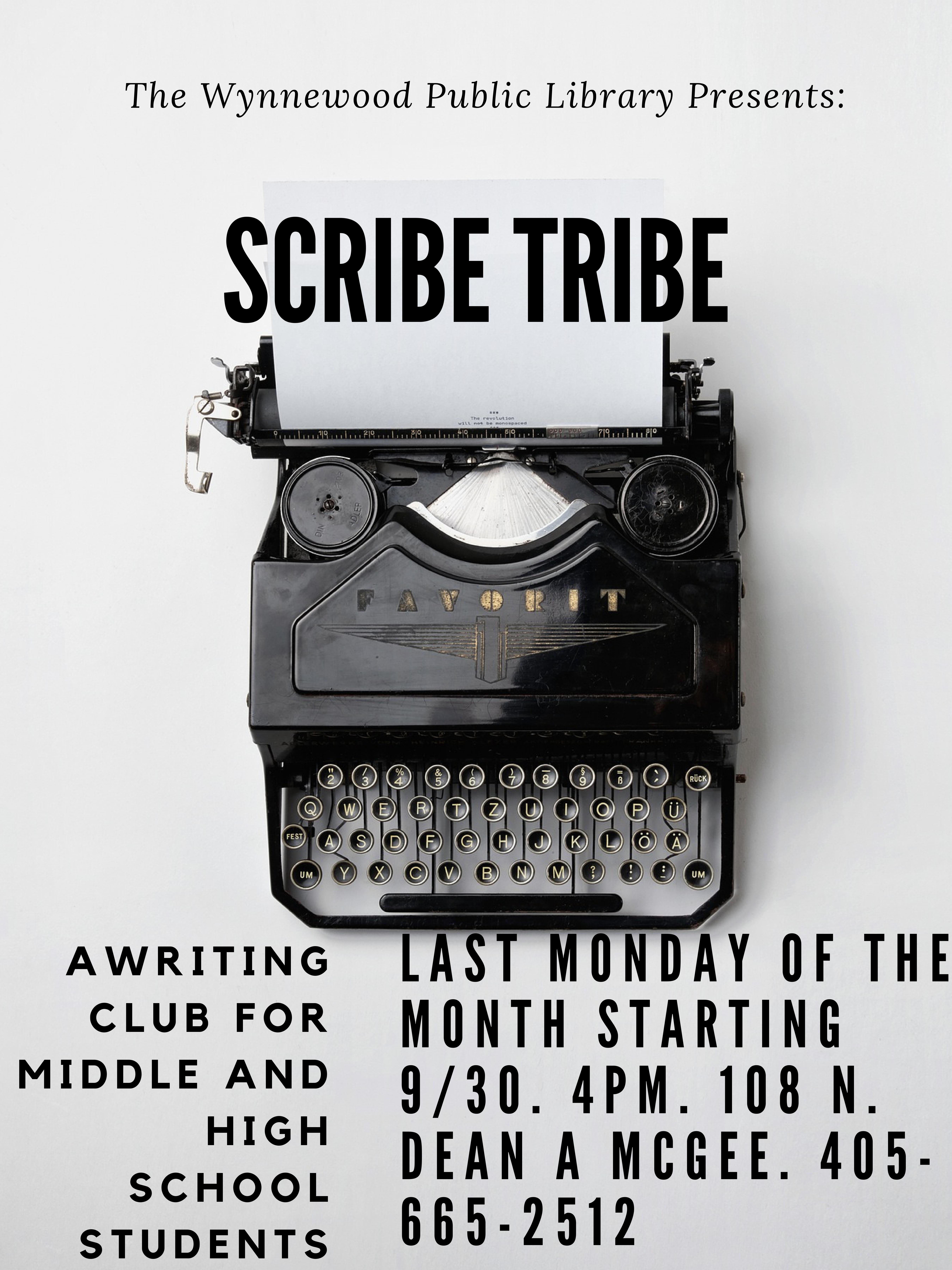 flyer for scribe tribe program